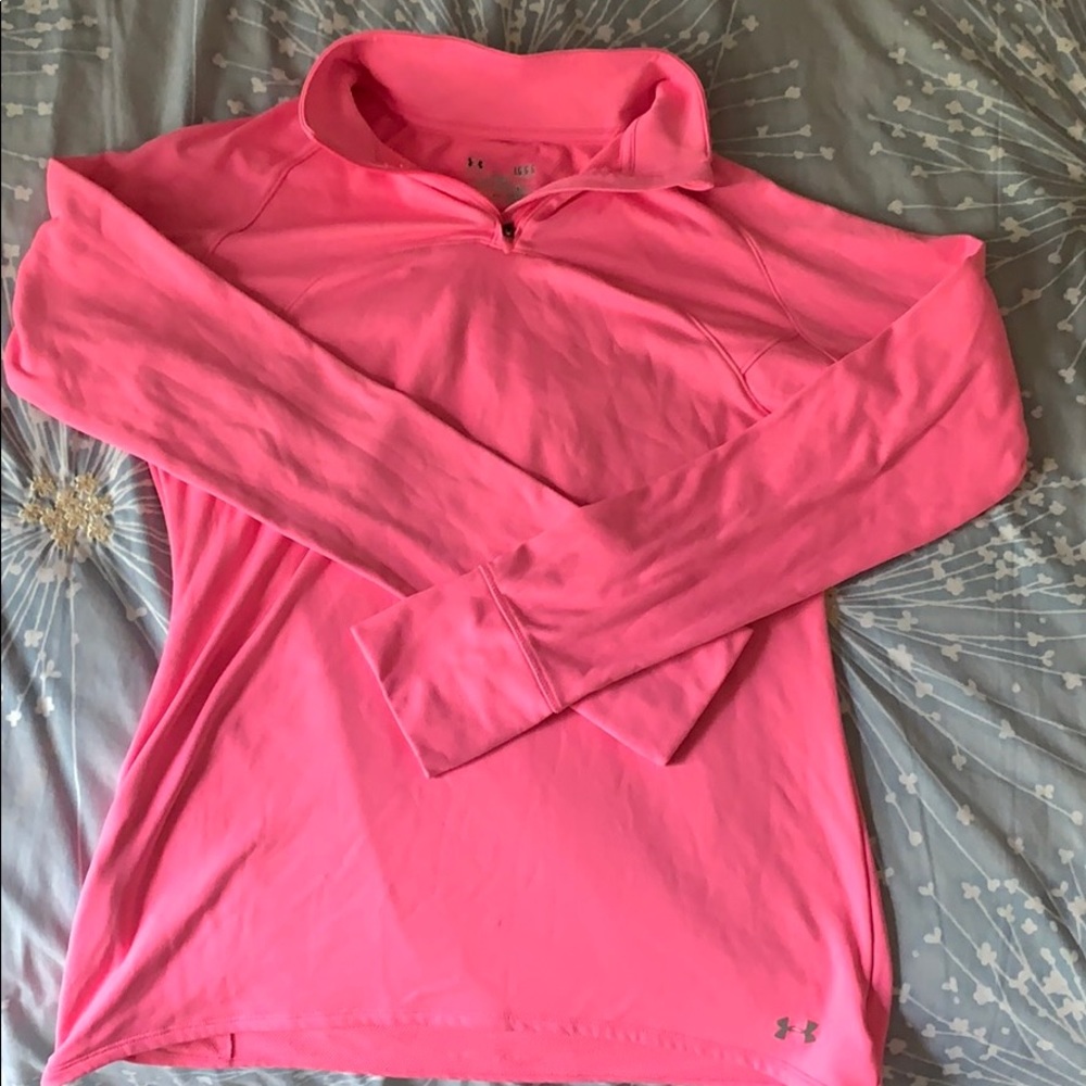 Under Armour pink quarter zip